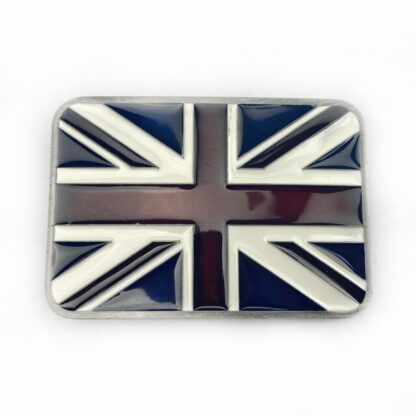 Vintage English Flag Metal Belt Buckle - Image 3