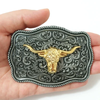 Powerful Bull Head Buckle